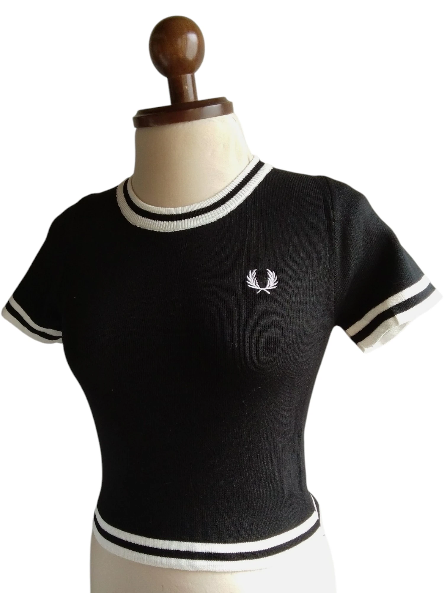 Blusa tejido retro negra 