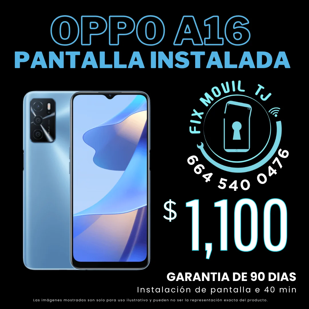 Pantalla de oppo a16