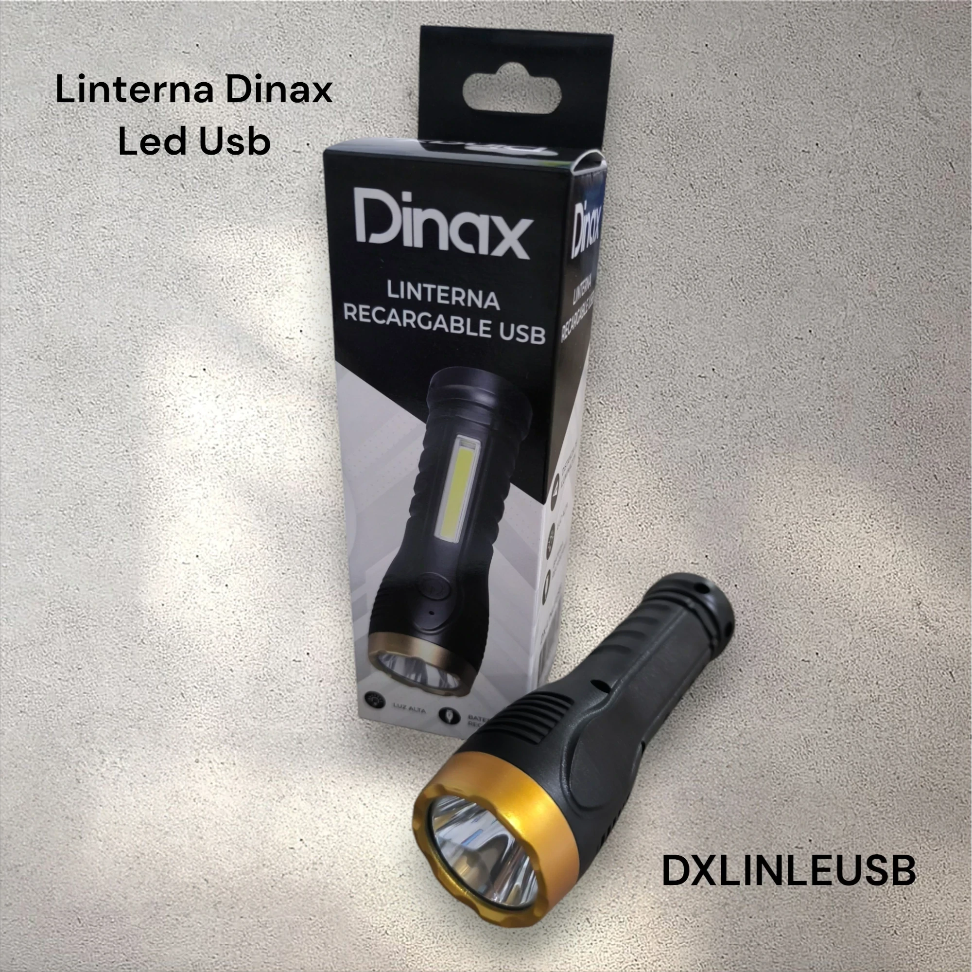 Linterna 🔦 Dinax, recargable con USB