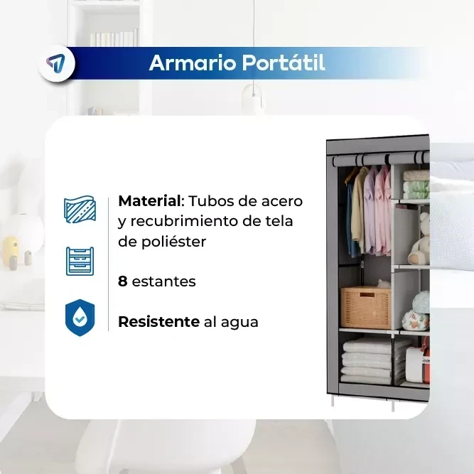 Armario Portatil Waggs Arpo001 Gris 2