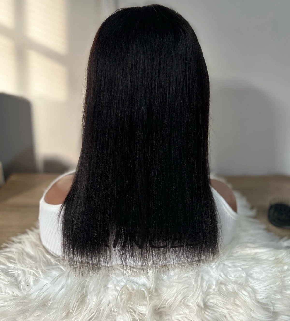Peluca cabello humano 14" frontal lace 5x5 3
