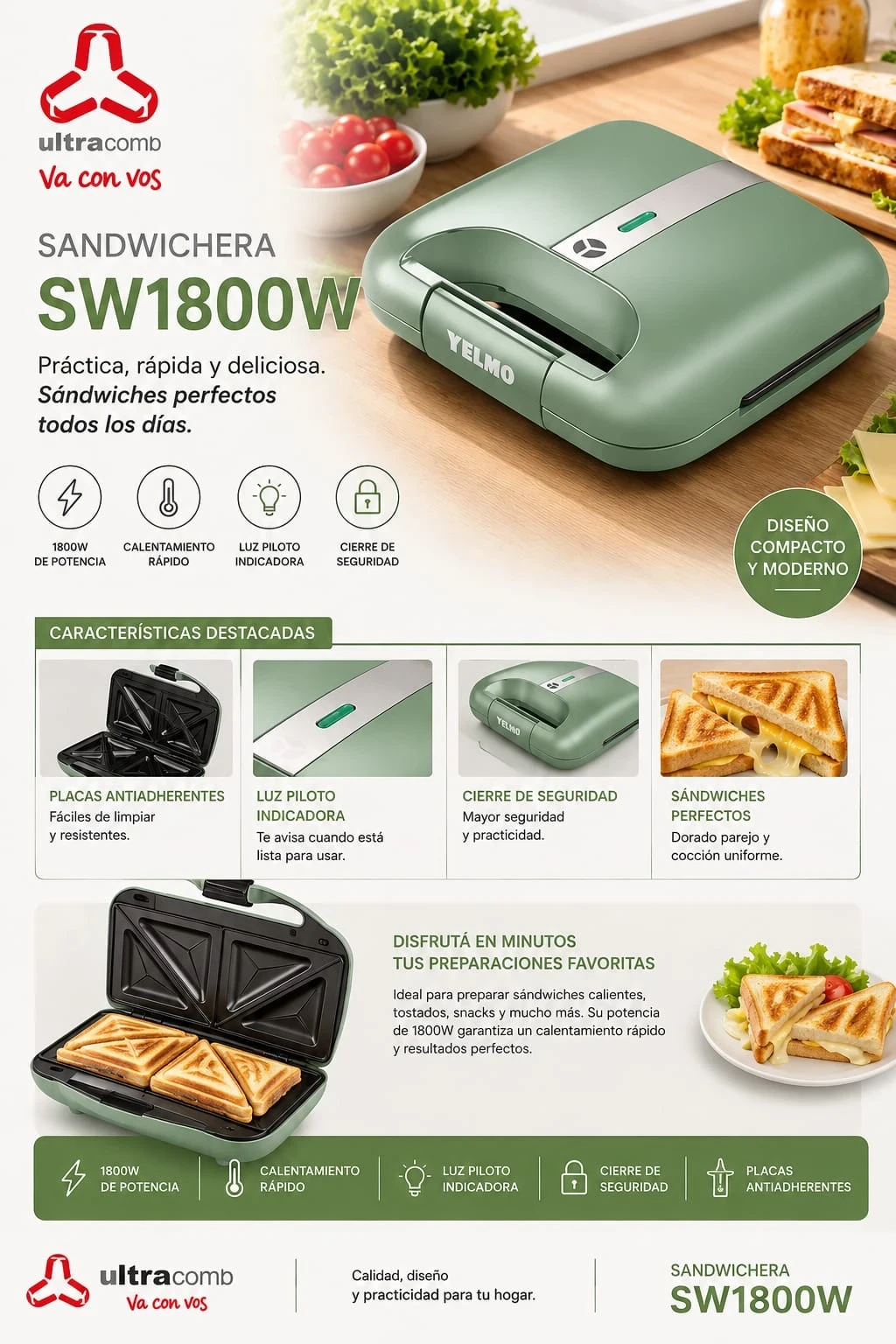 Sandwichera Yelmo 
