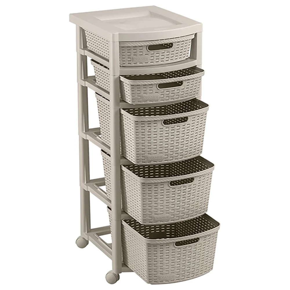 Cajonero 5 Gavetas 2P/3G Rattan 