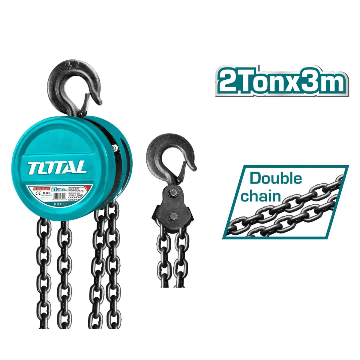 THT1621 Tecle 2 toneladas 3 metros total