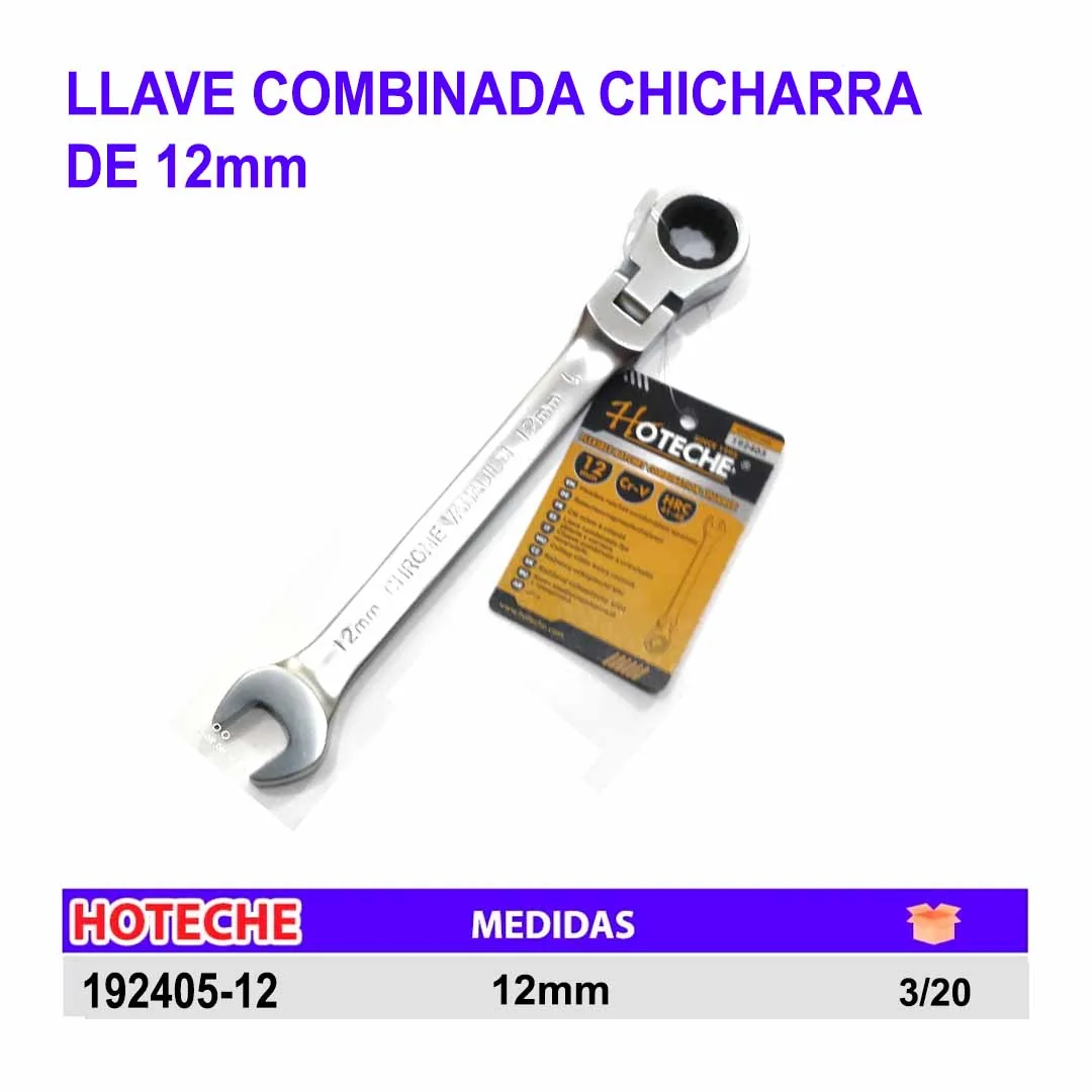 LLAVE COMBINADA CHICHARRA HTCH MOVIL 12mm