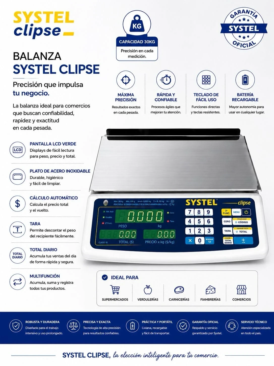 Balanza Systel Clipse digital