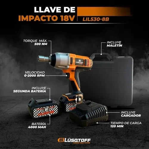 Llave De Impacto Inalámbrica 1/2 Lüsqtoff 