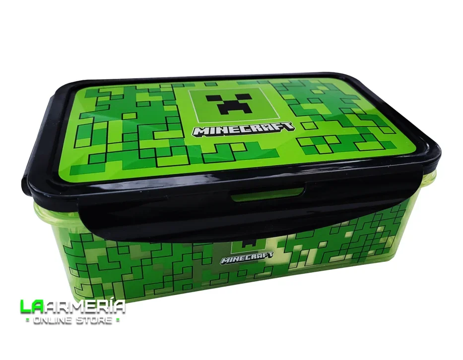 Hermético rectangular  1070ml  Minecraft