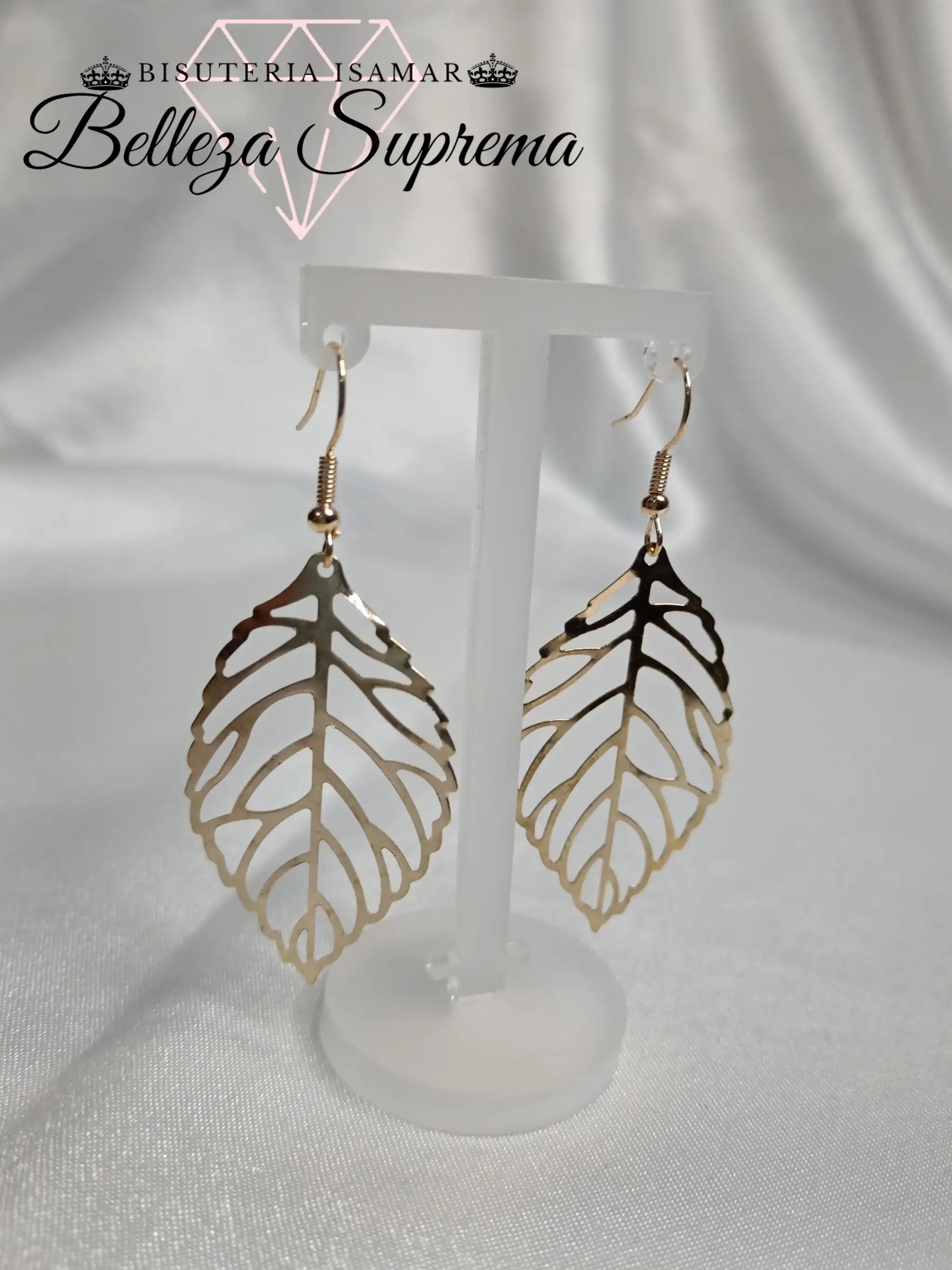 ARETES HOJAS DORADAS