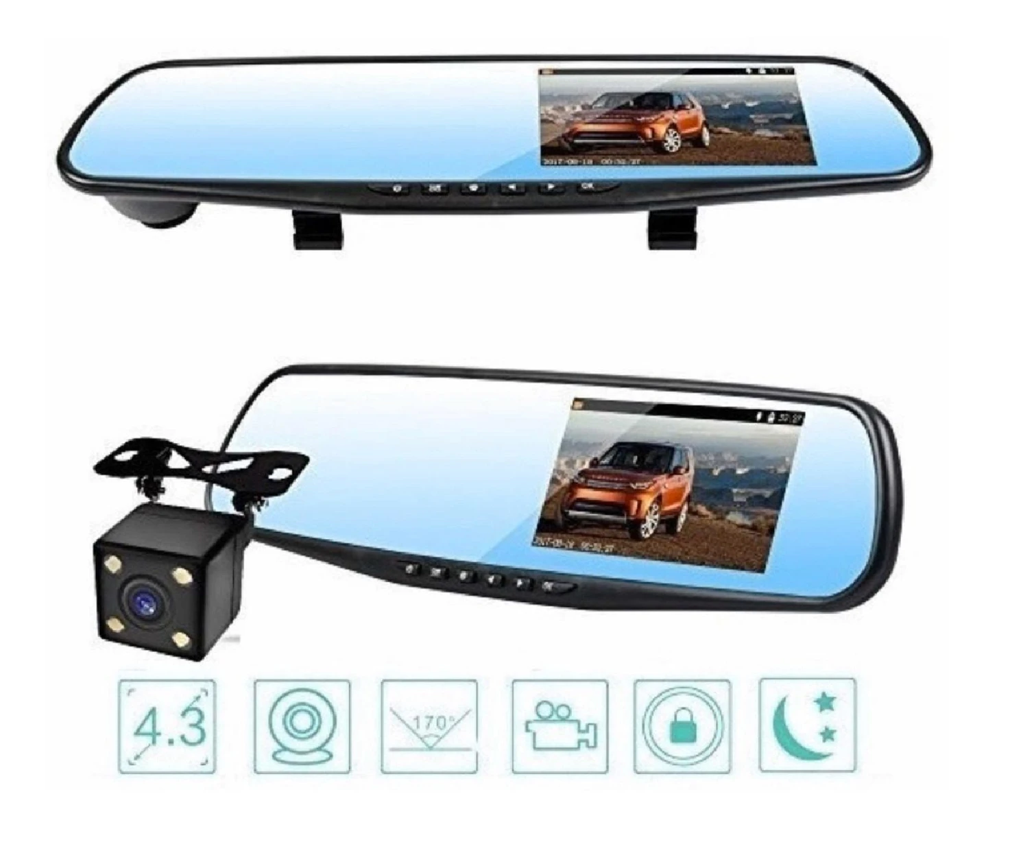 Retrovisor doble cámara  2