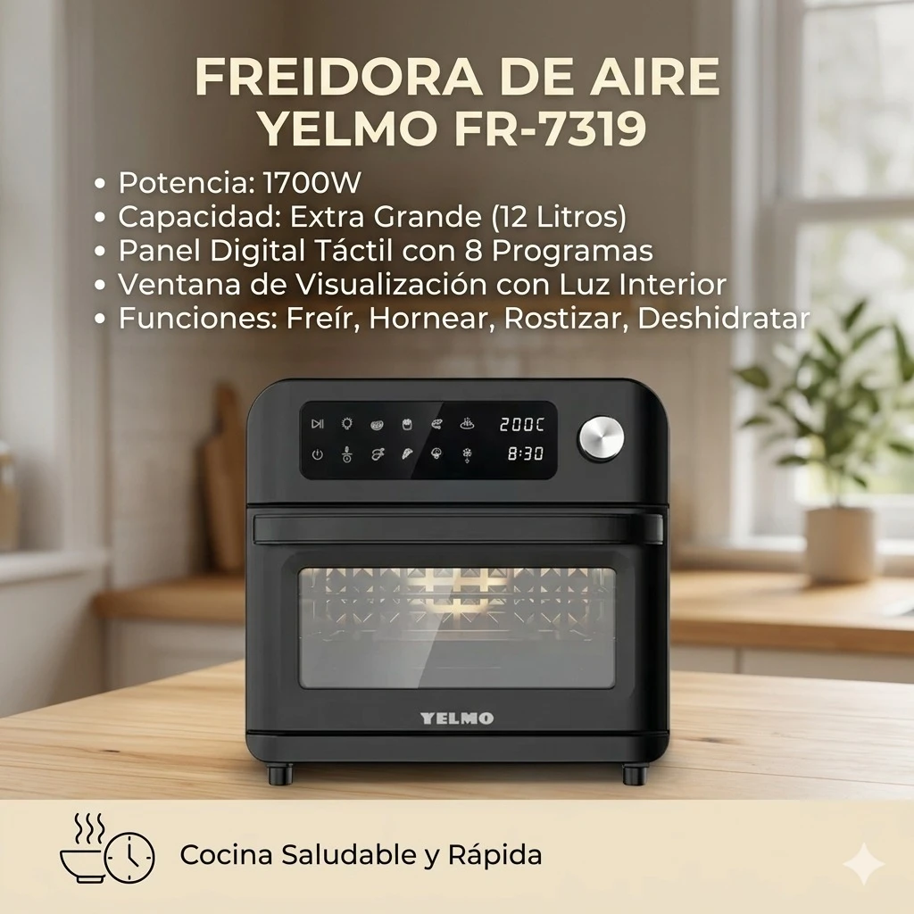 FREIDORA DE AIRE YELMO FR-7319 1700W