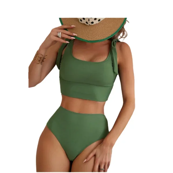 Bañador bikini de hombros con cordón