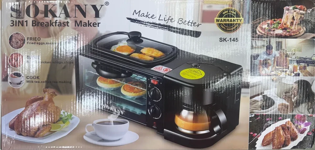 Maquina Desayuno 3 en 1 Sokany Cafetera  5