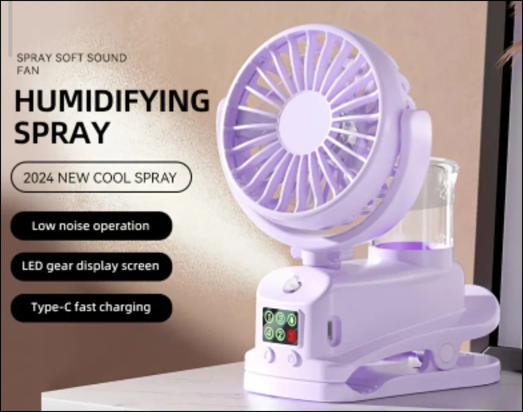 Ventilador de pinza con aspersor 4