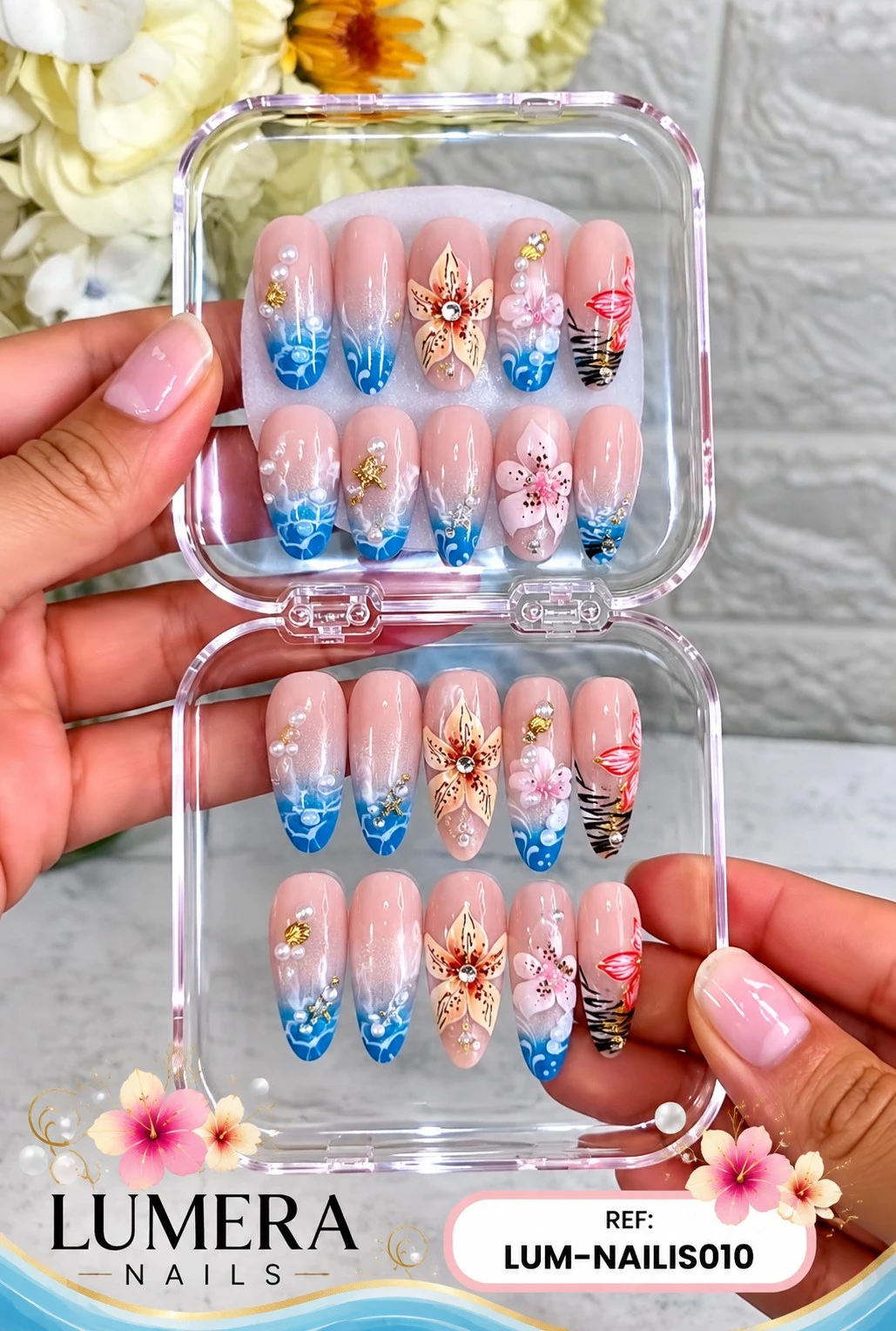 lumera caja de uñas press on referencia lum-nails-010