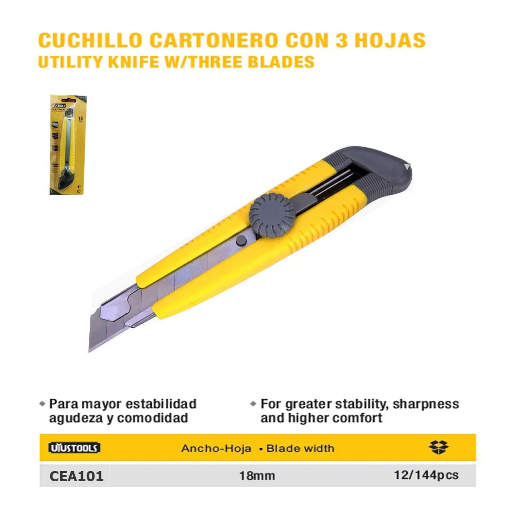 ESTILETE CUCHILLO CARTONERO UYUST 