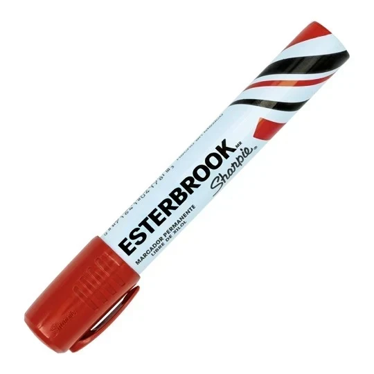 Marcador esterbook permanente rojo