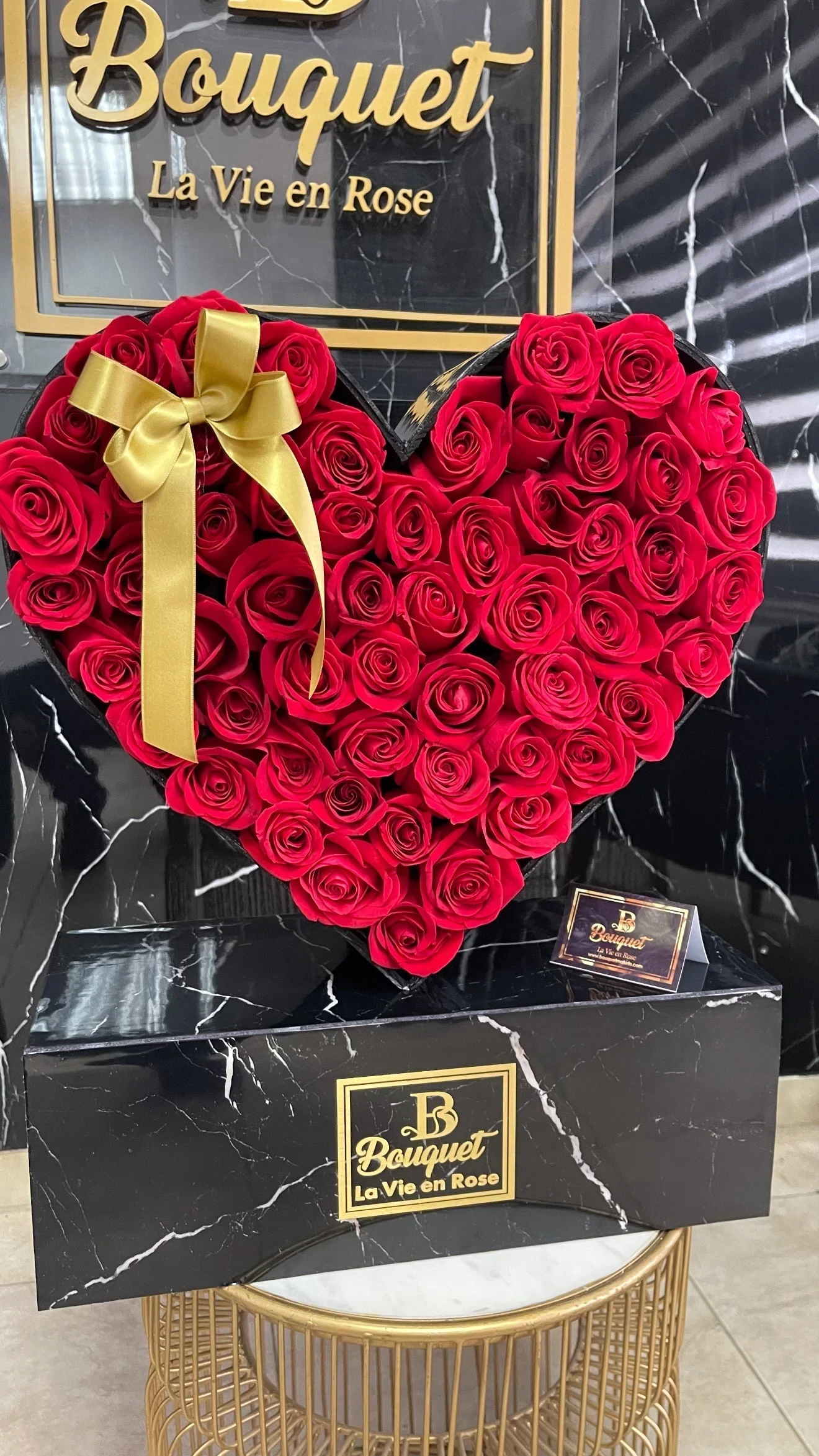 Corazon con base marmolizada