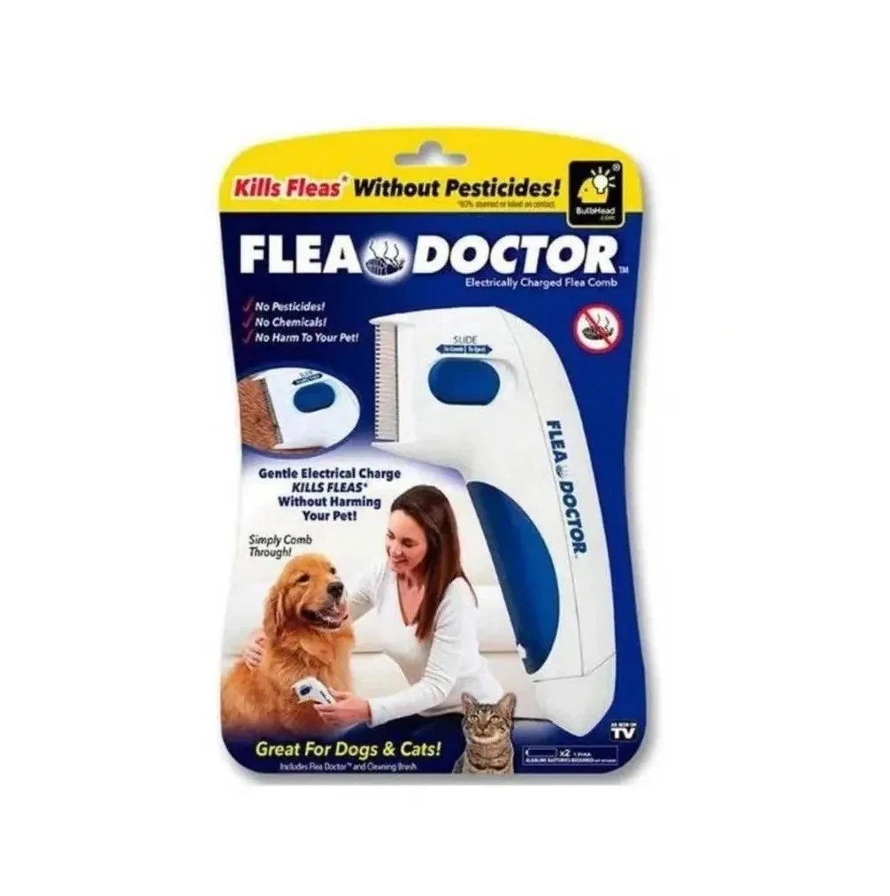 Cepillo Eléctrico Mata Pulgas Para Mascotas Perros Y Gatos Flea Doctor