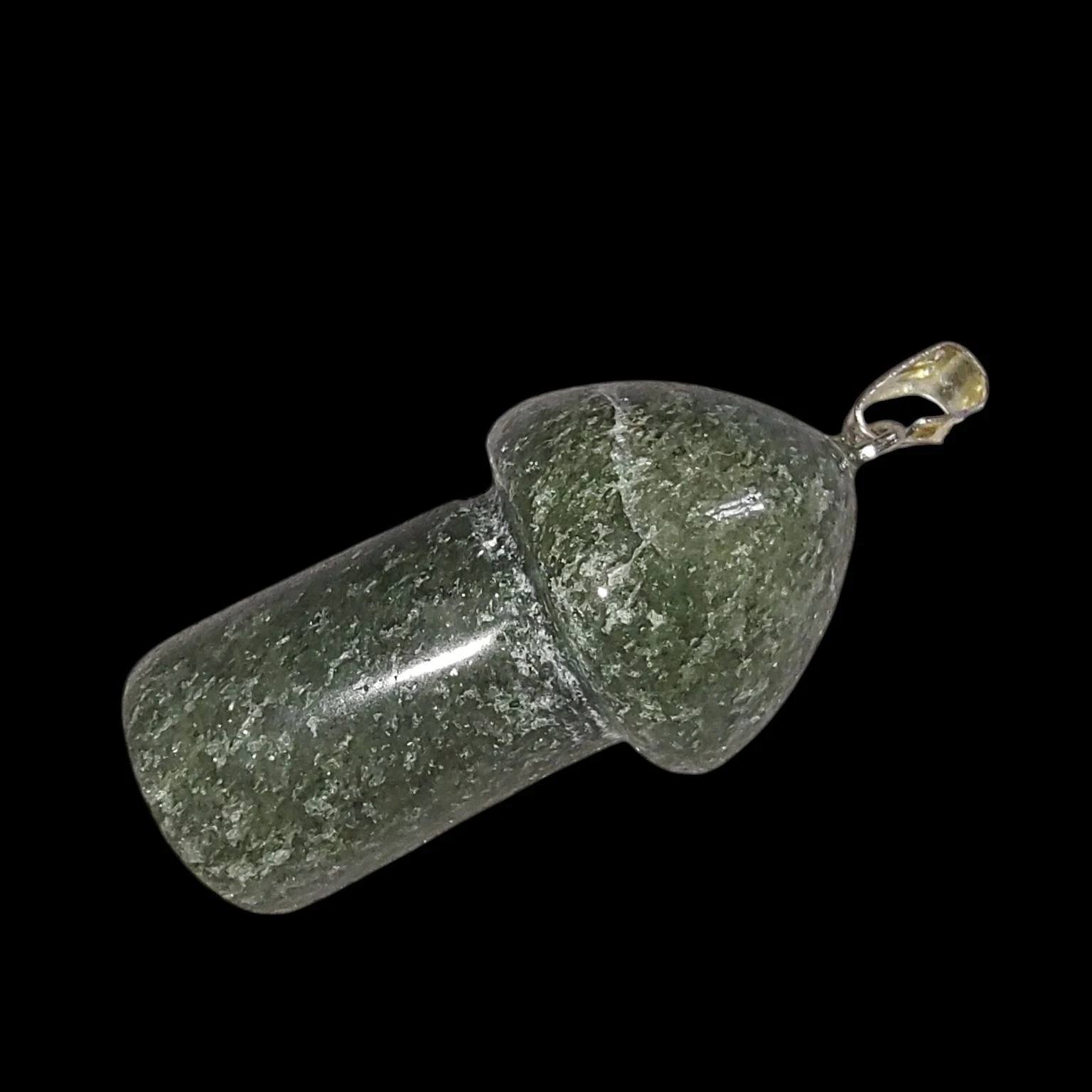 Colgante de Epidota Verde Pistacho con Baño de Plata 2