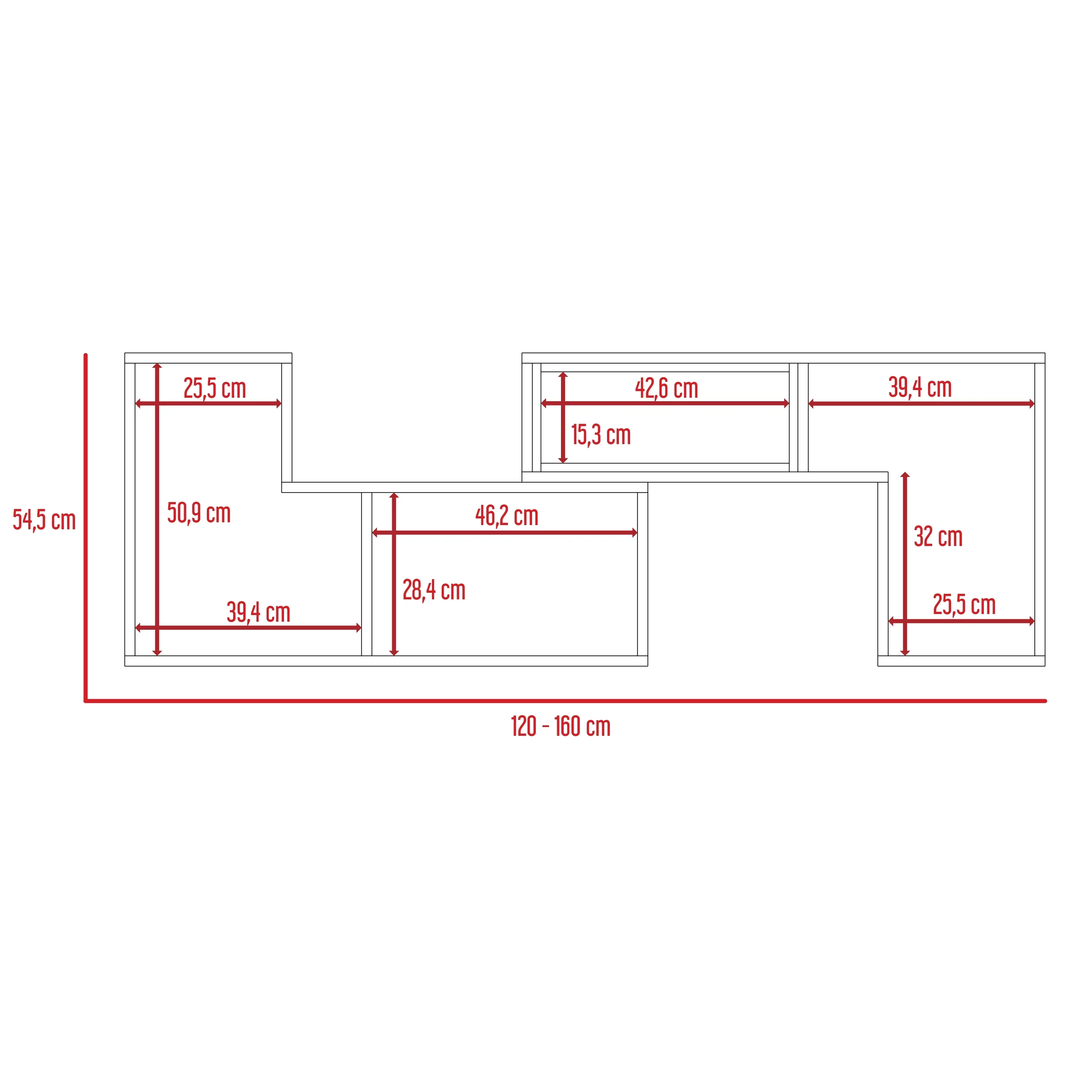 Mesa TV 50" Extensible  Wengue 3