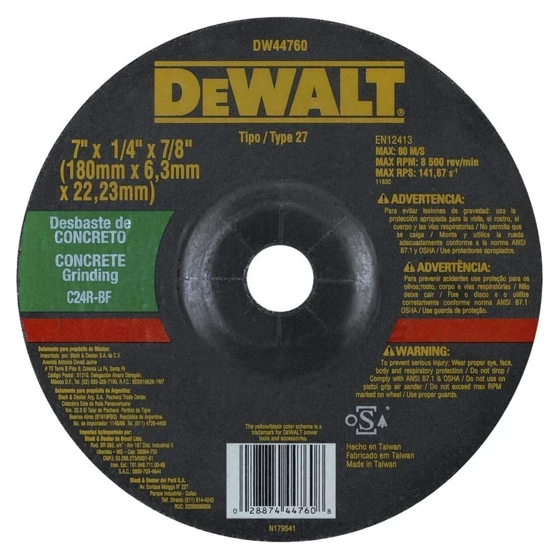 DISCO DESBASTE 7" DEWALT