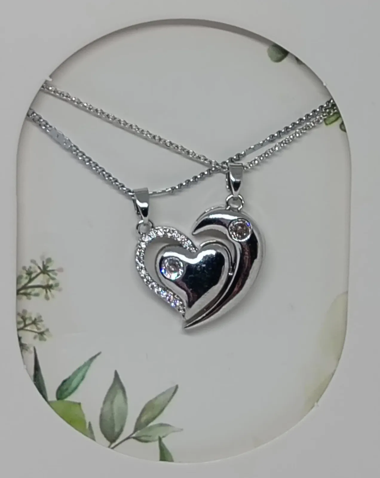 Collar dúo de corazón 