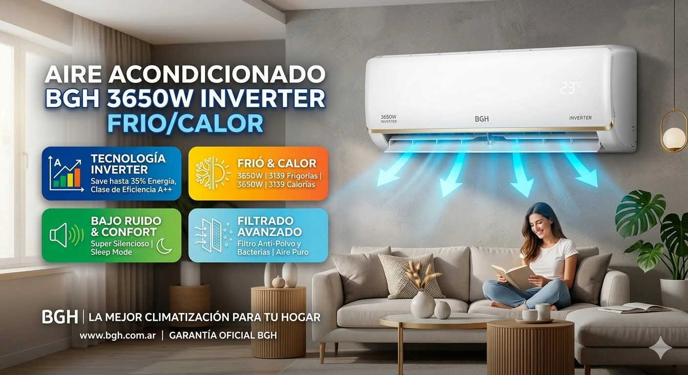 A.ac.Bgh 3650W inverter frio/calor  2
