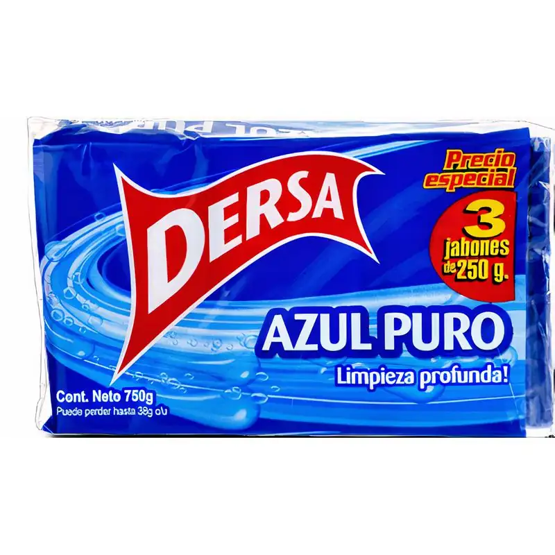 Jabón Dersa Azul Puro x 3 - 250g c/u