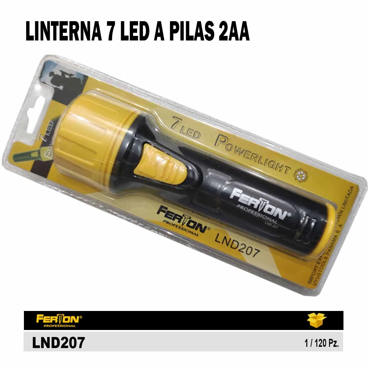 LINTERNA 7 LED A PILAS 2AA