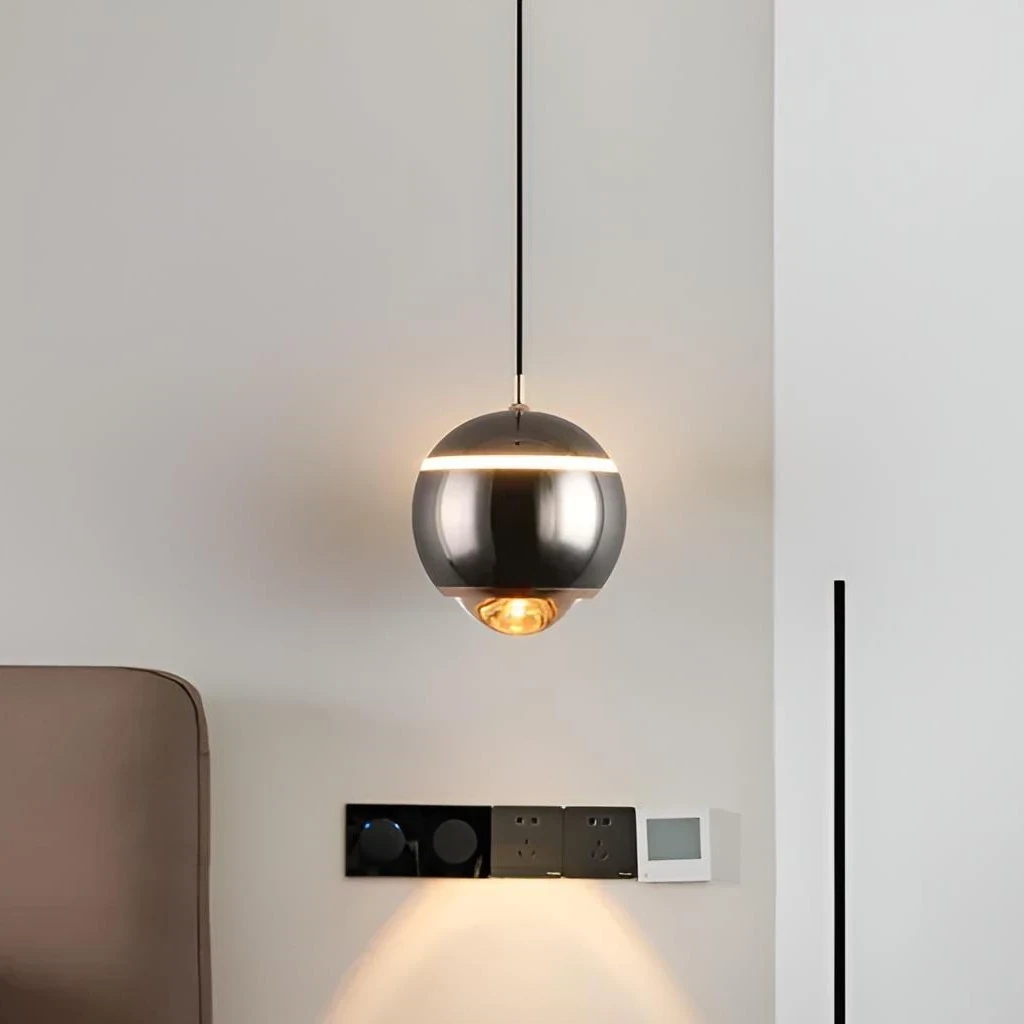 LAMPARA COLGANTE LED 2*3W 3000K COLOR NEGRO MATERIAL ALUMINIO 85-265V