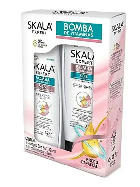 Kits de shampú y acondicionador bomba de vitaminas sos