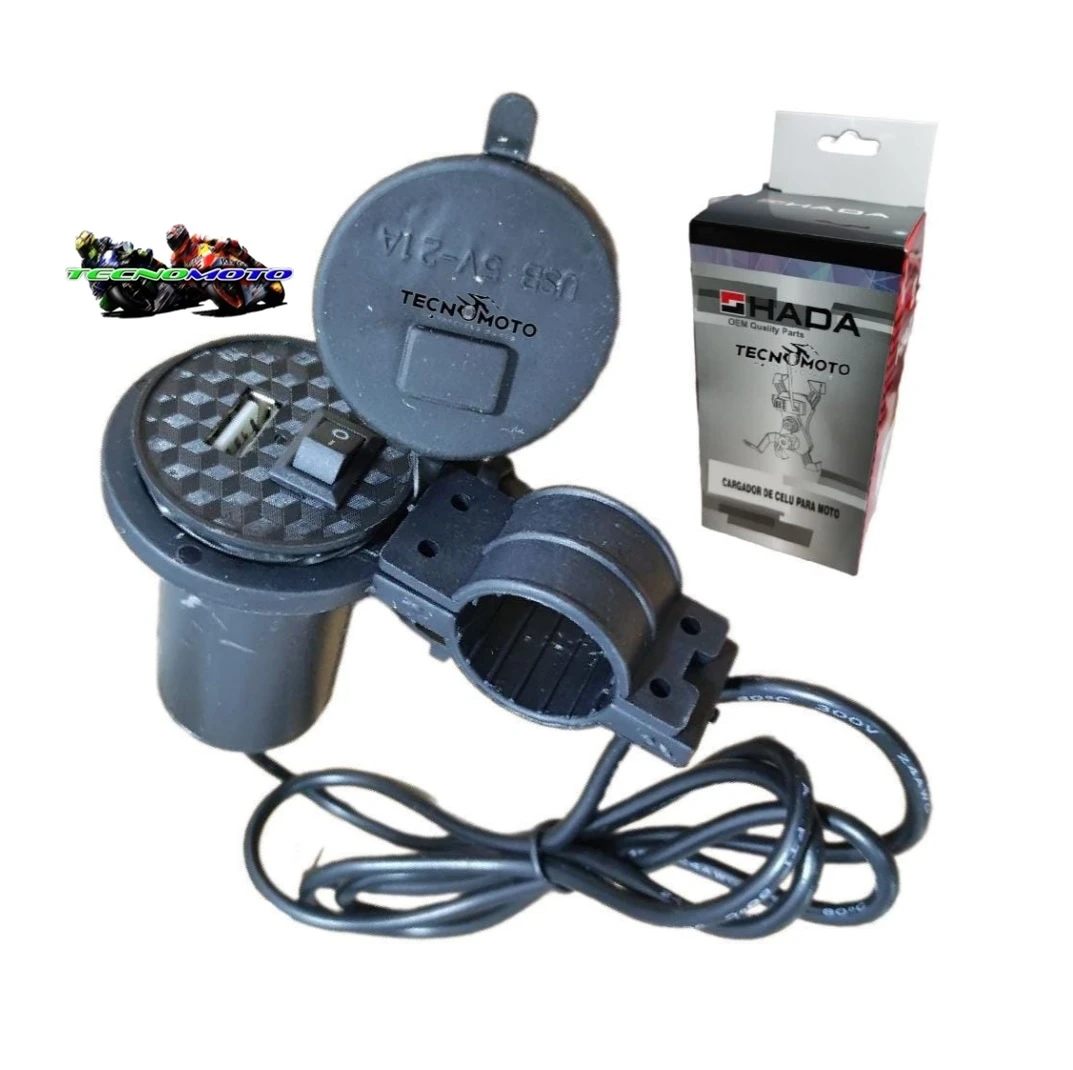CARGADOR USB MOTOS C/BOTON OFF -49071