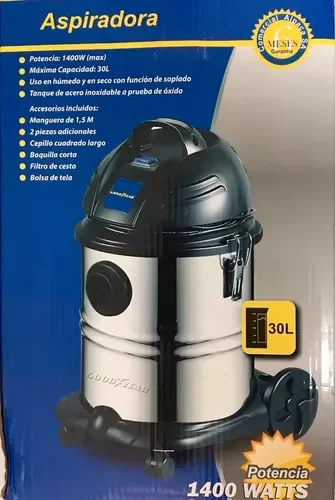 Aspiradora Good Year Industrial 30Lts 1400w Soplador Liquido 4