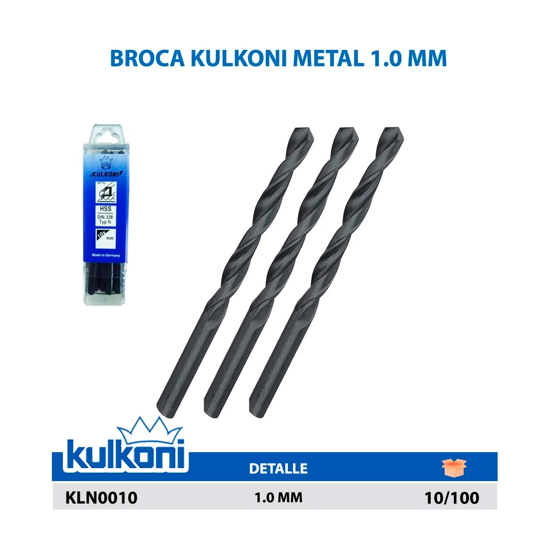 BROCA KULKONI METAL 1.0 MM