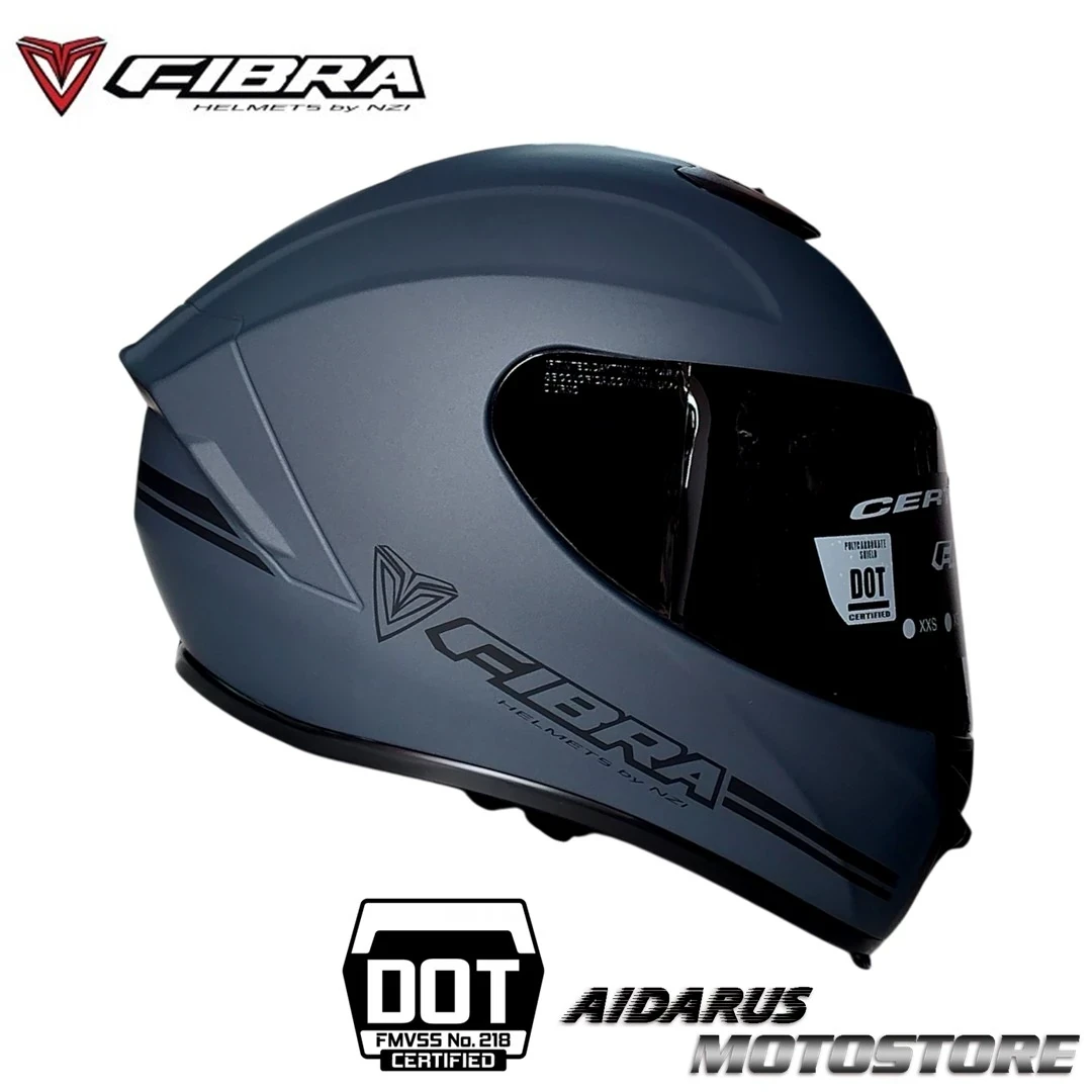 CASCO FIBRA GIGA GRIS MATE