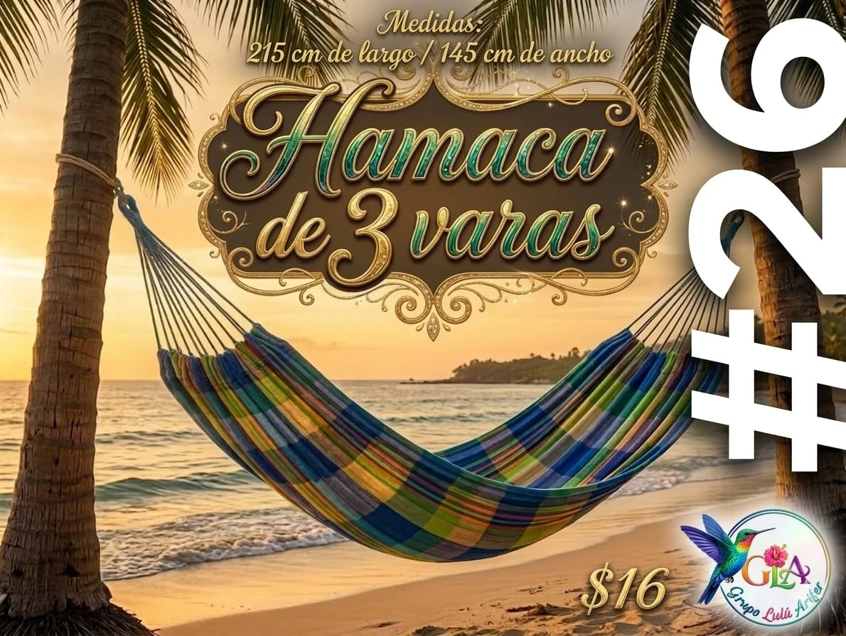 Hamaca de lona de 3 varas 