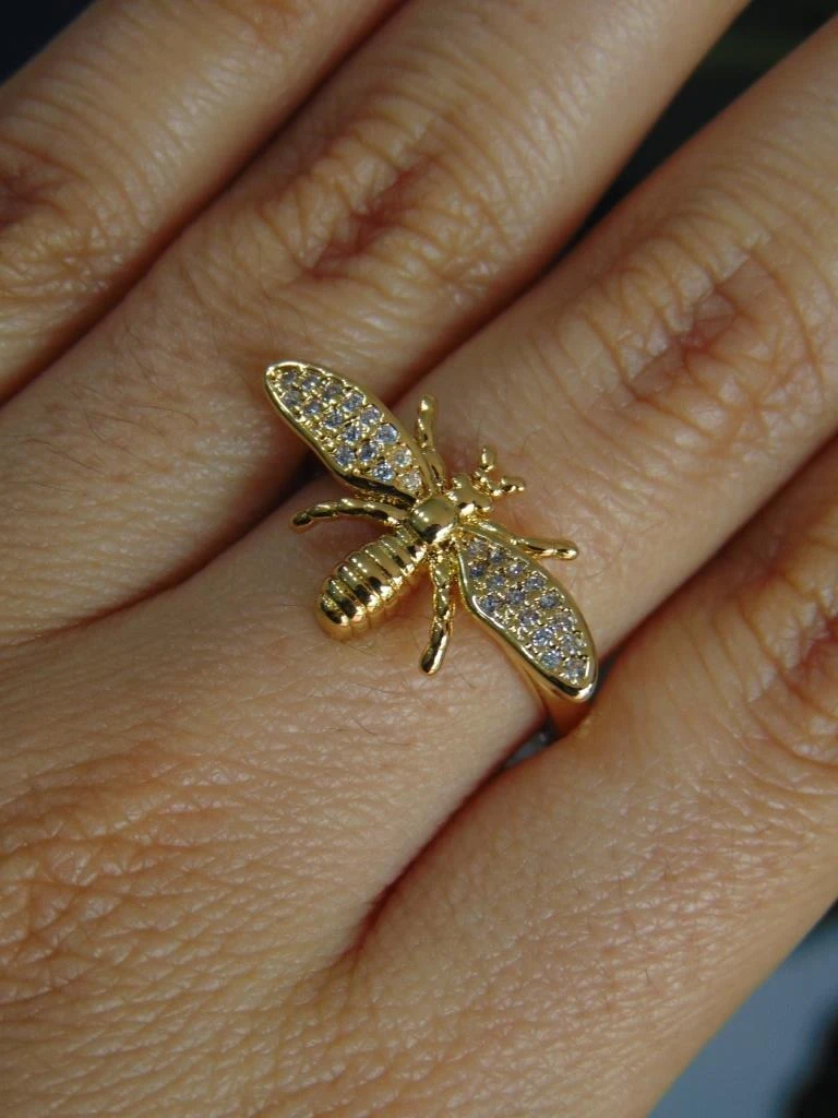ANILLO ACERO DOR ABEJA