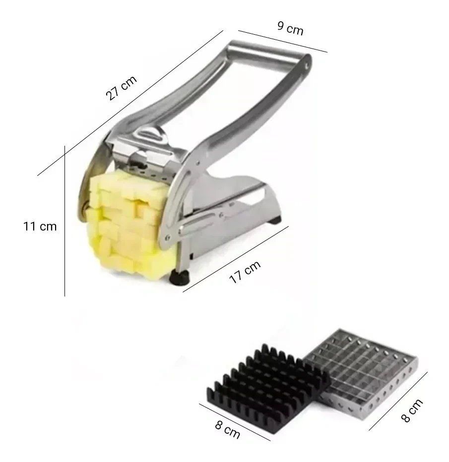 Corta Papas Crystal Rock Acero Inoxidable Con Manija cortapapa 6