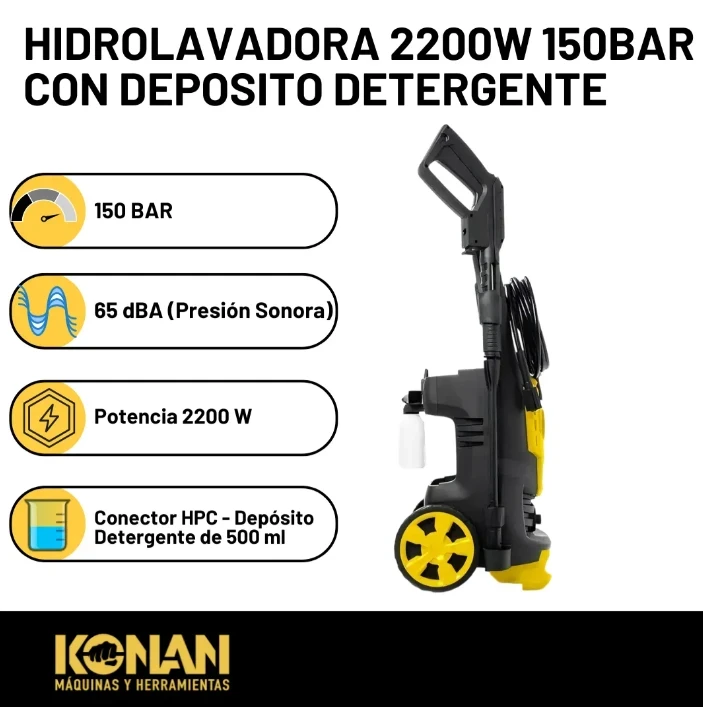HIDROLAVADORA KONAN 150BAR 2200W