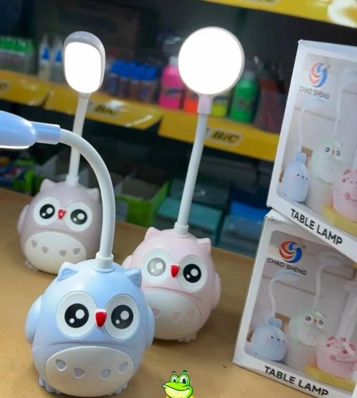 Lampara infantil buho violeta 2