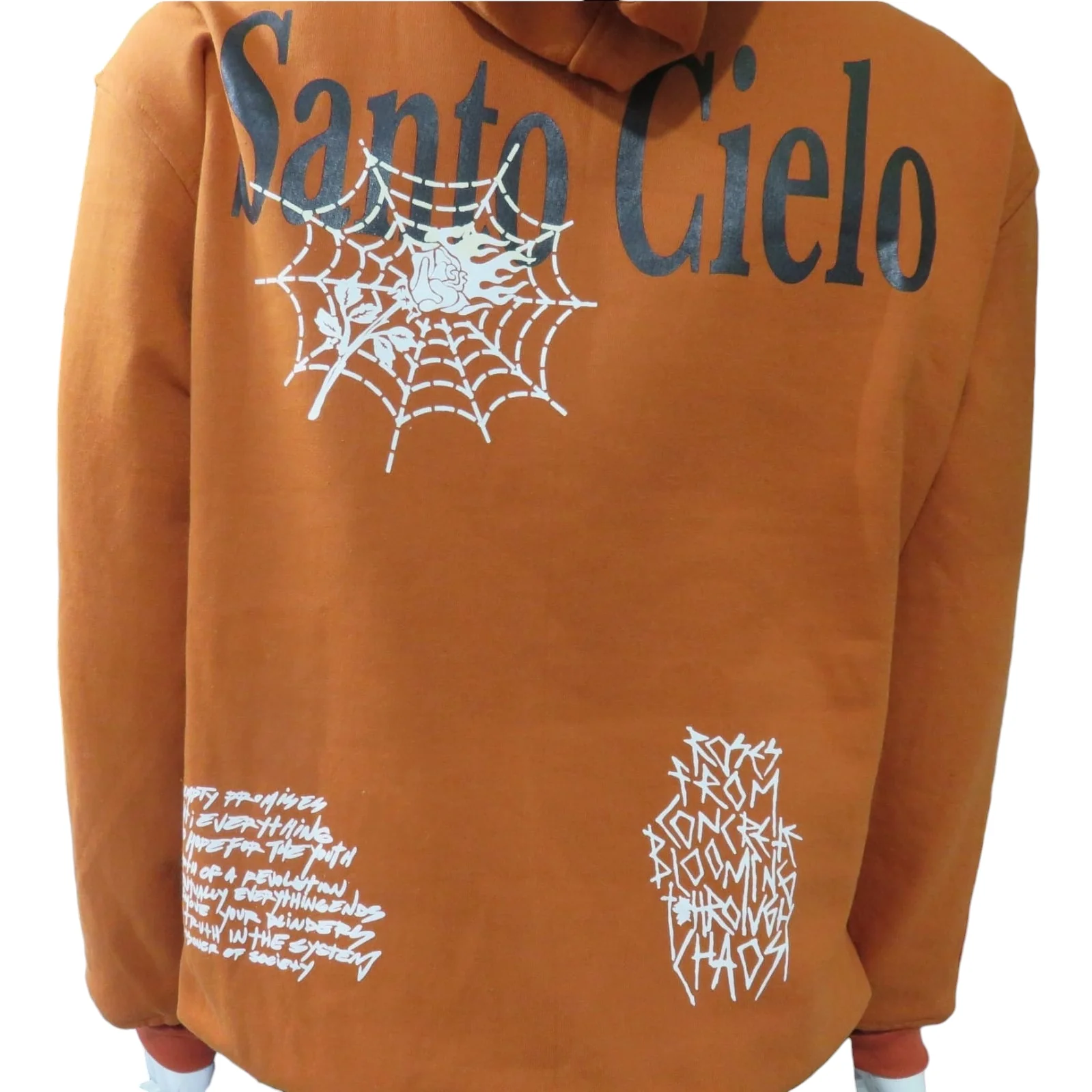 Sudadera naranja de telaraña 6