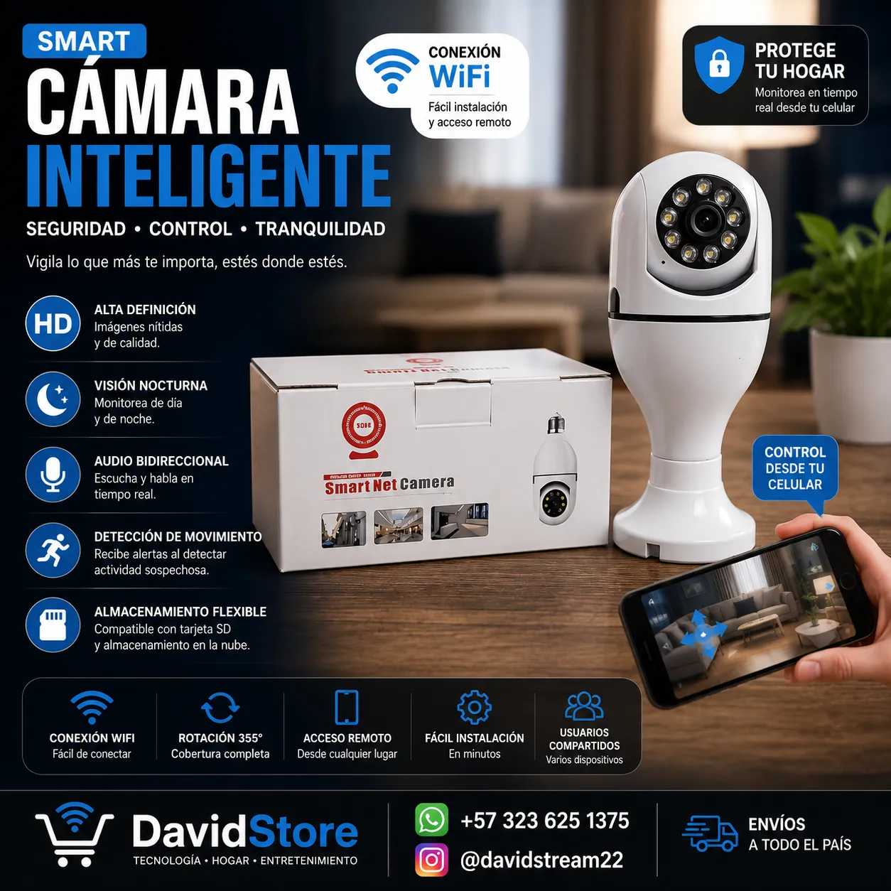 Camara Bombillo V380 Pro