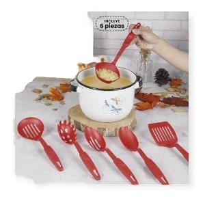 SET DE 6 UTENSILIOS DE COCINA RUBI