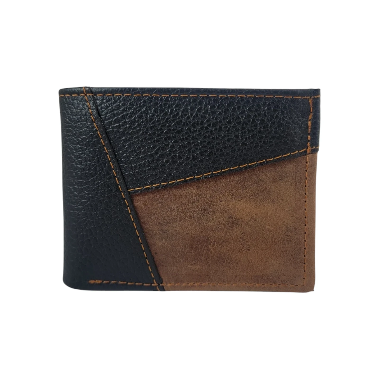 Billetera bifolio combinada Negro con cafe