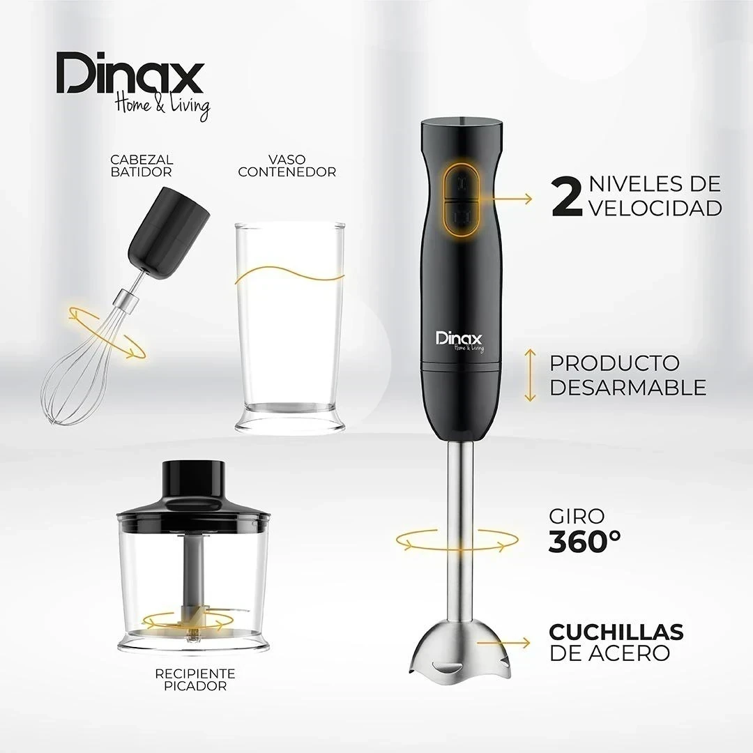LICUADORA DE MANO DINAX 3 EN 1 2