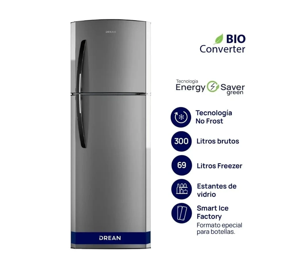 HELADERA DREAN 300LTS SILVER NO FROST 