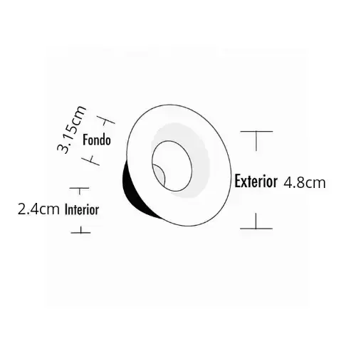 OJO DRAGON LED 3W PLATEADO REDONDO 3