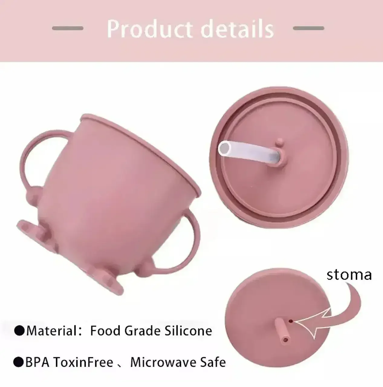 Vaso silicona con  bombilla 2