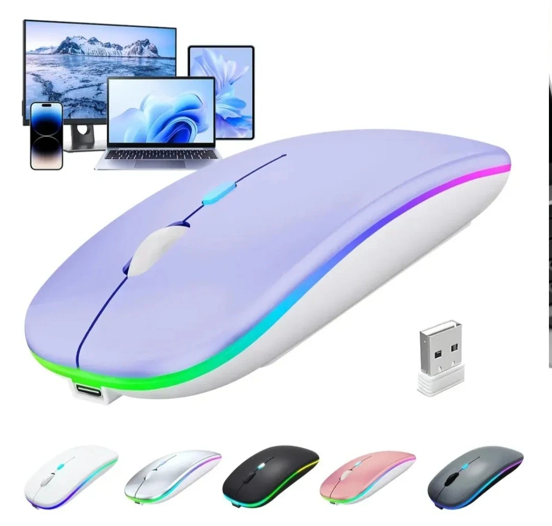 Mouse Inalambrico Recargable Usb Silencioso Dual Bluetooth 3